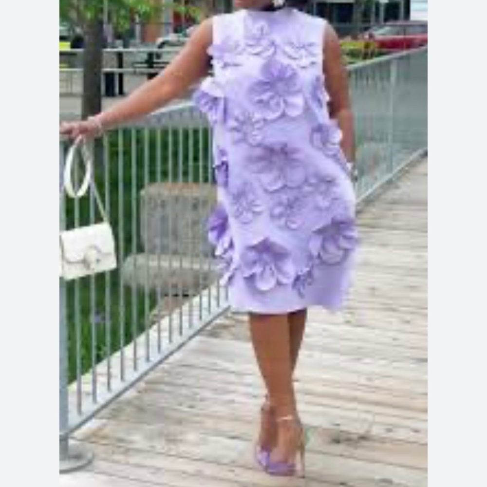 EY ESPECIALLY YOURS‎ Boutique Dimensional Floral Petal Dress Size 10